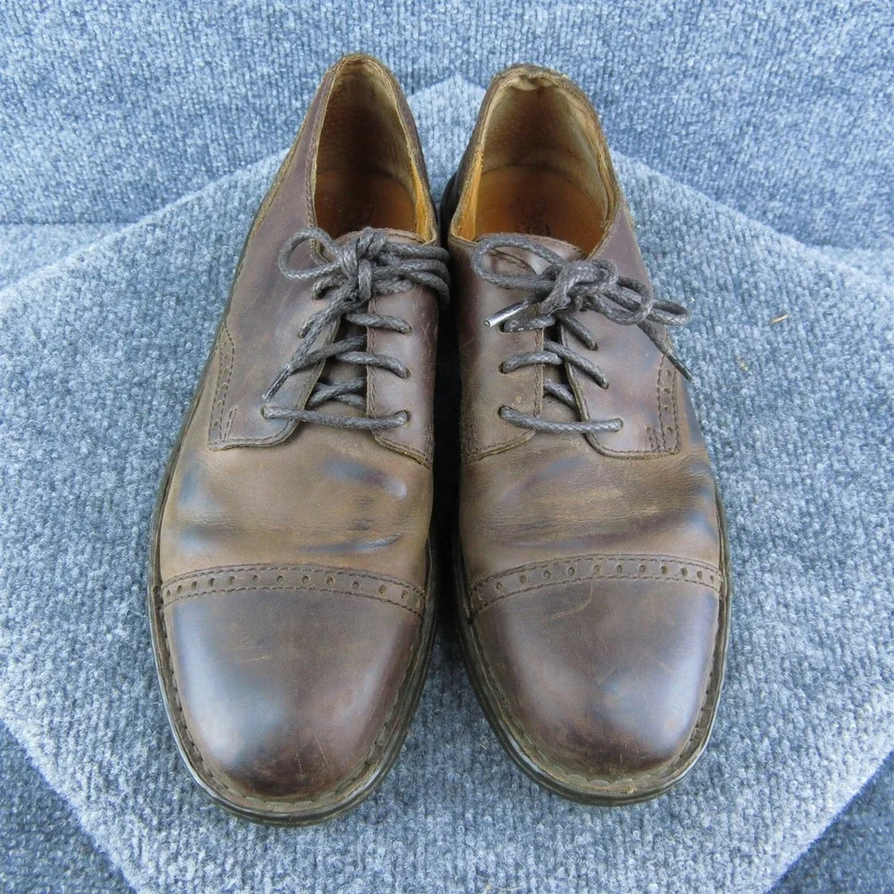 Born  Men Derby Oxfords Shoes Brown Leather Lace Up Size 8 Medium‎